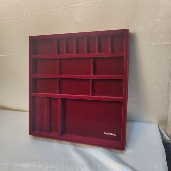 Large JeweleryCompartment Drawer Organizer 15 Inches Solid Structure Red